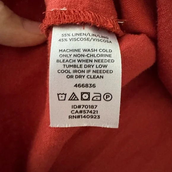 Loft Petites Linen Blend Puff Sleeve Blouse size Small Petite - Picture 6 of 8